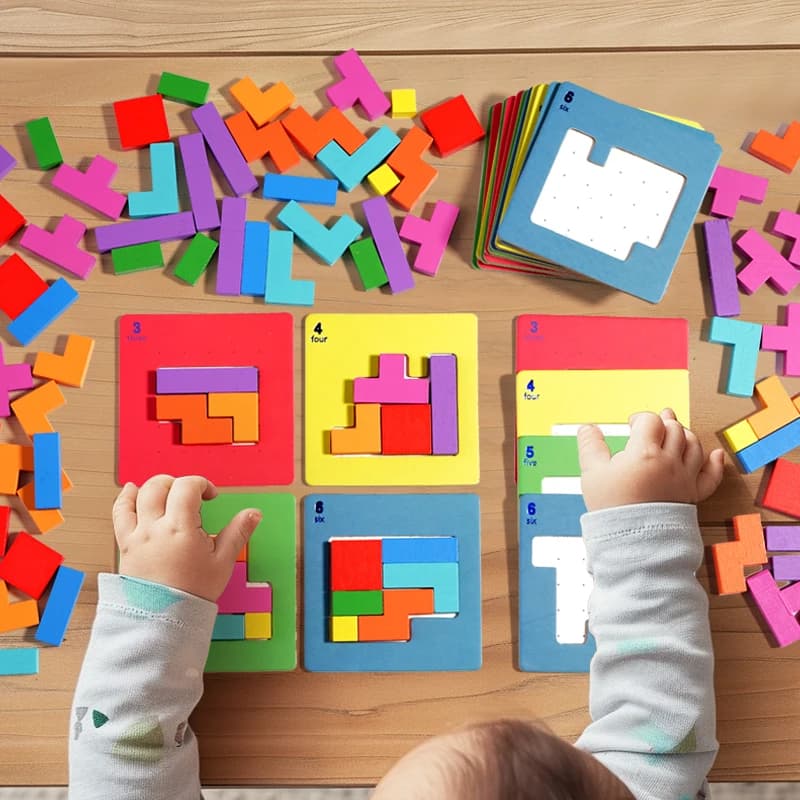 Make it Quick - Stymulujące łamigłówki Tangram, gra koncentracyjna dla dzieci.